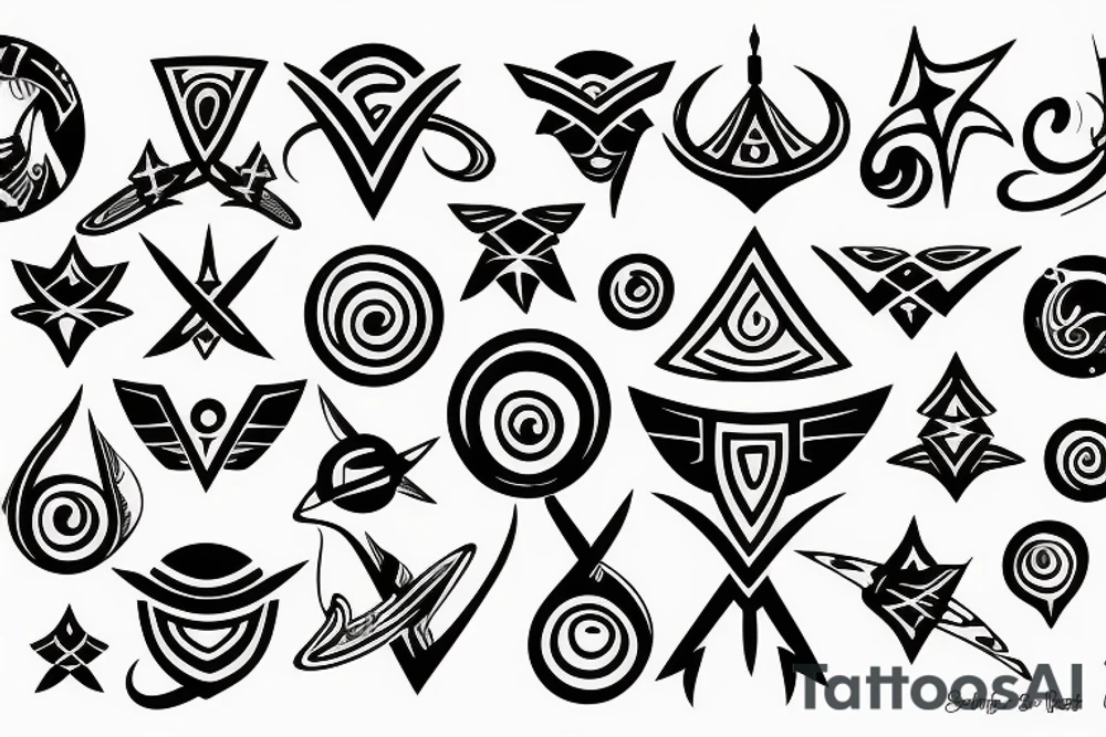 sagittarius bow planet stars elf tattoo idea