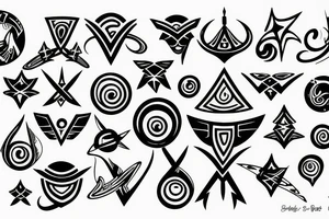 sagittarius bow planet stars elf tattoo idea