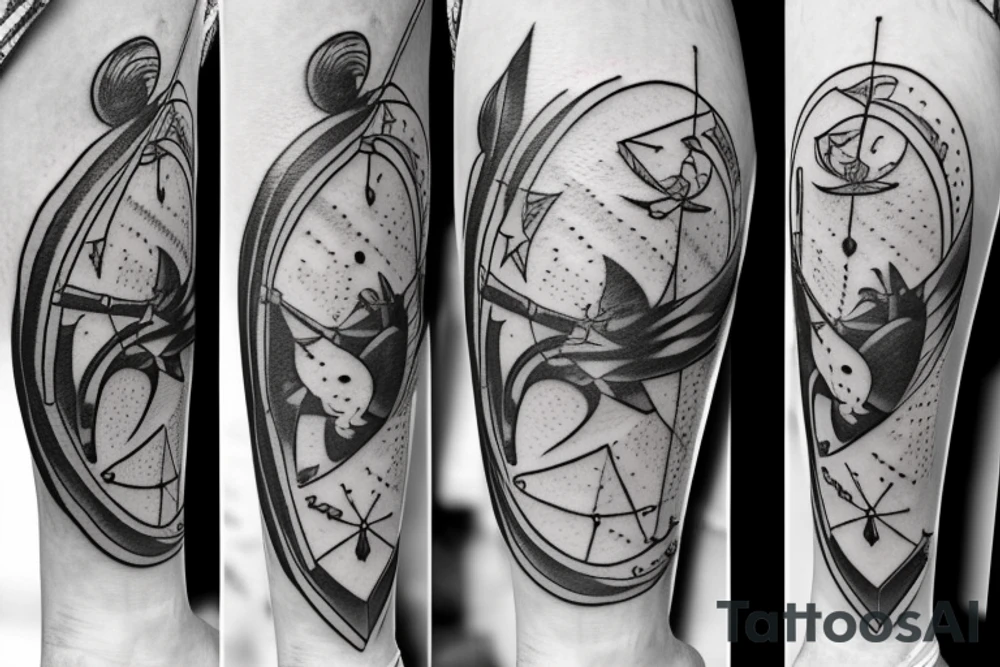 sagittarius bow planet stars elf tattoo idea