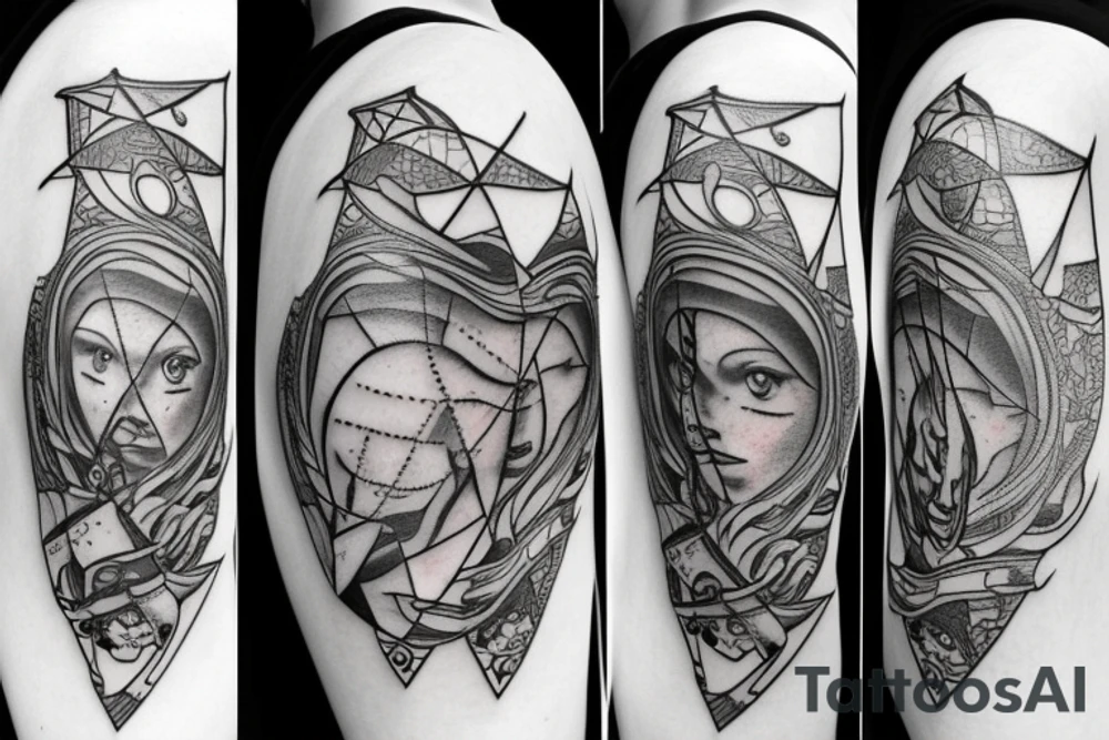 sagittarius bow planet stars elf tattoo idea