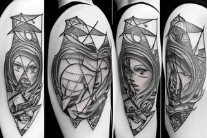 sagittarius bow planet stars elf tattoo idea