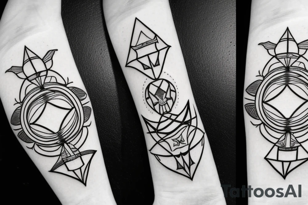 sagittarius bow planet stars elf tattoo idea