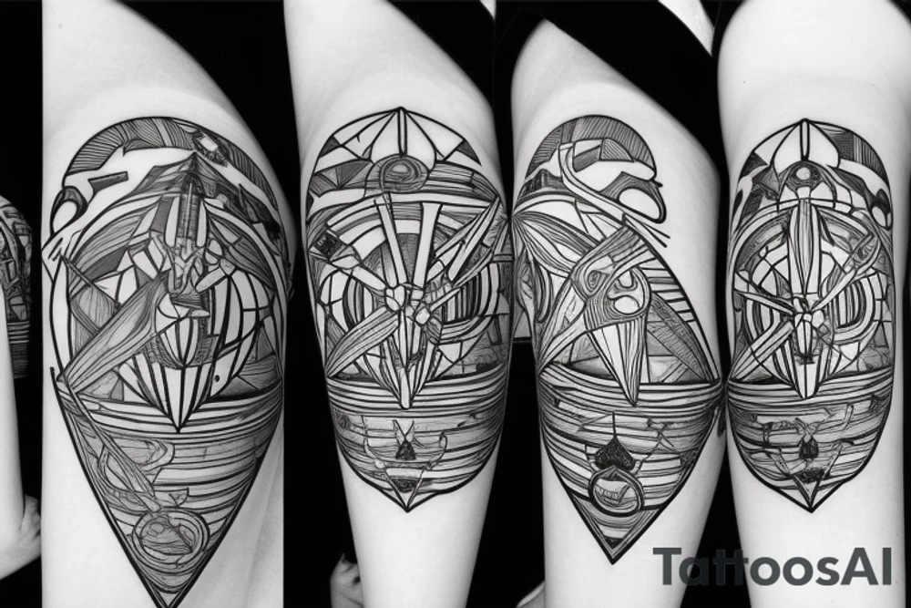 sagittarius bow planet stars elf tattoo idea