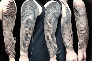 Poseidon Sleeve tattoo idea
