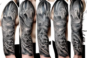 Poseidon Sleeve tattoo idea