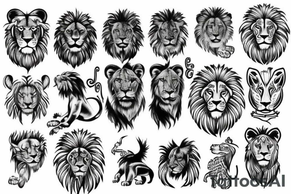 lion on the church tattoo idea