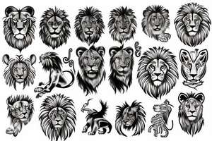 lion on the church tattoo idea