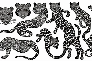 stalking leopard tattoo idea