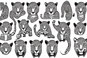 outline of a leopard tattoo idea