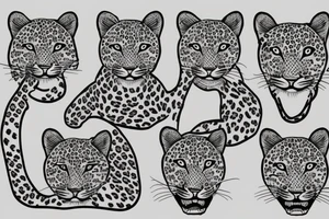 outline of a leopard tattoo idea