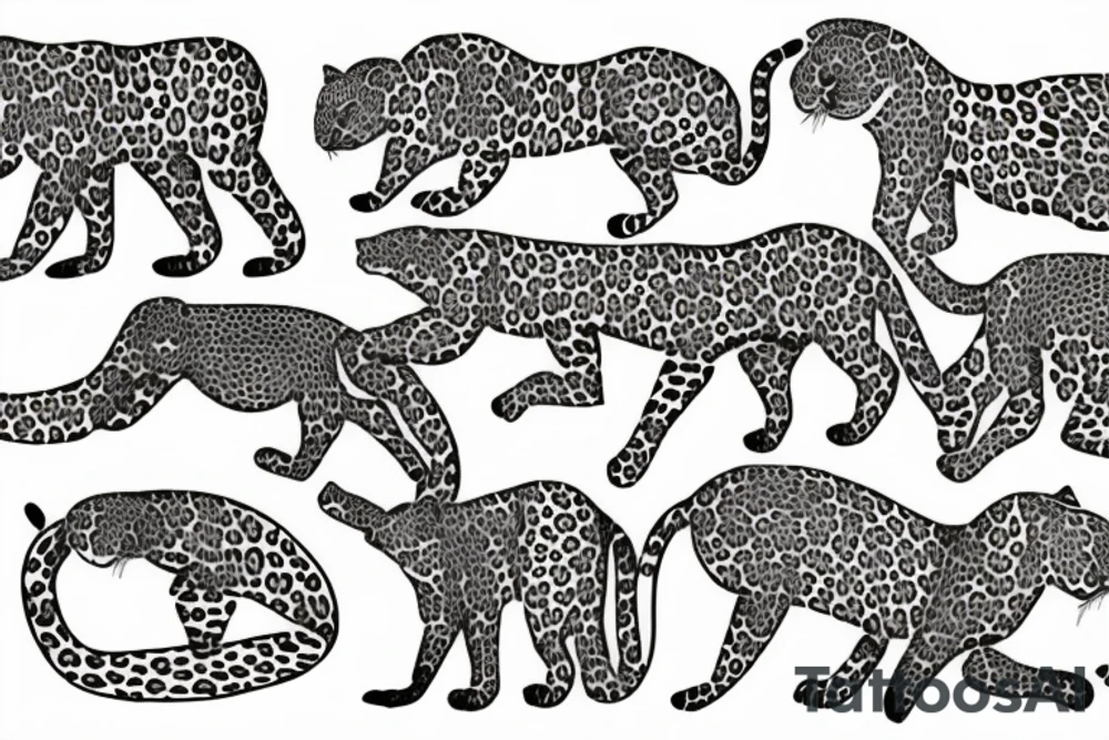 outline of a leopard tattoo idea