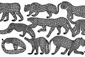 outline of a leopard tattoo idea