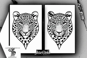 outline of a leopard tattoo idea