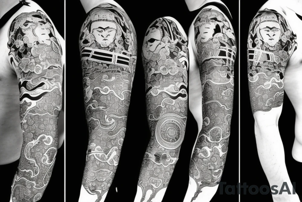 Samurai with pedals tattoo idea