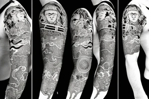 Samurai with pedals tattoo idea