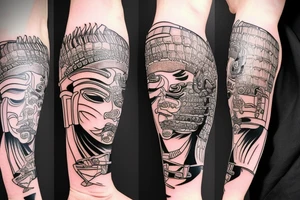 Samurai with pedals tattoo idea