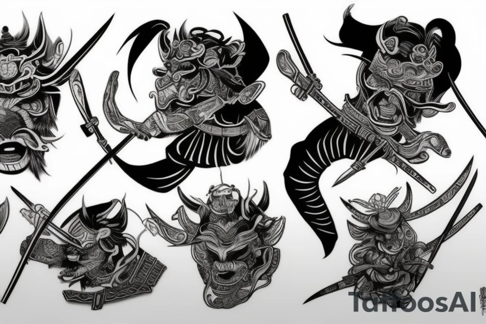 Realistic Samurai tattoo idea