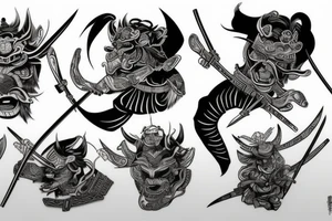 Realistic Samurai tattoo idea