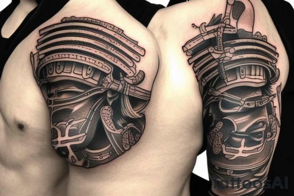 Realistic Samurai tattoo idea
