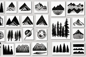 Montana forest and mountains tattoo idea