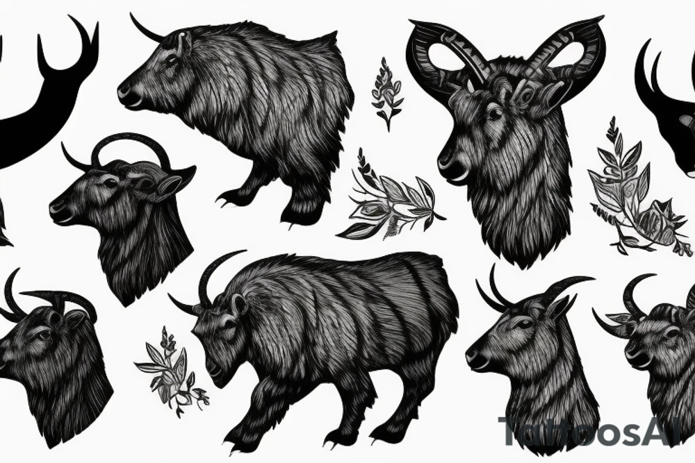Montana mountain goat tattoo idea