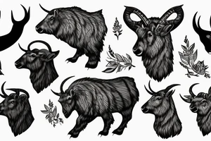 Montana mountain goat tattoo idea