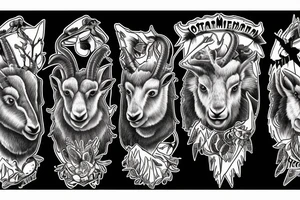 Montana mountain goat tattoo idea
