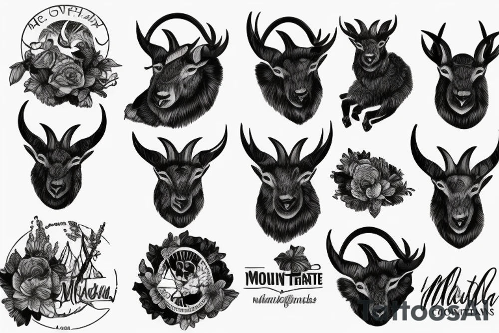 Montana mountain goat tattoo idea