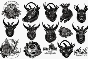 Montana mountain goat tattoo idea