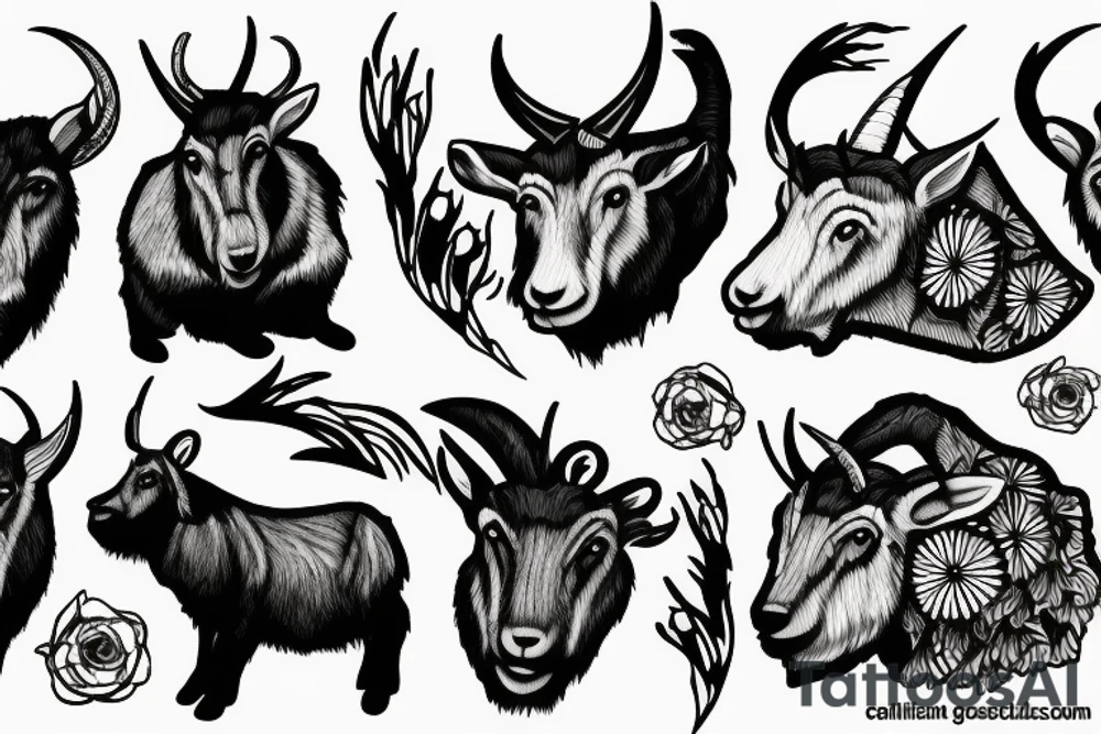 Montana mountain goat tattoo idea