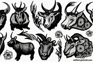 Montana mountain goat tattoo idea