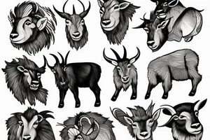 Montana mountain goat tattoo idea