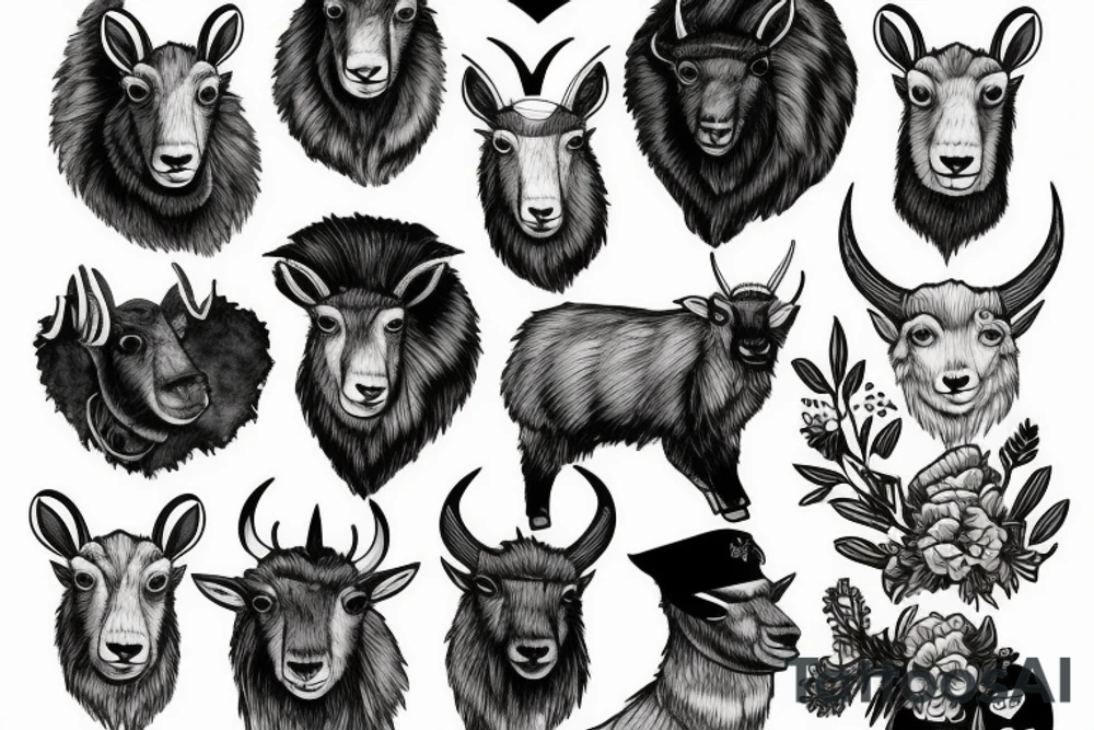 Montana mountain goat tattoo idea