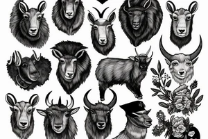 Montana mountain goat tattoo idea