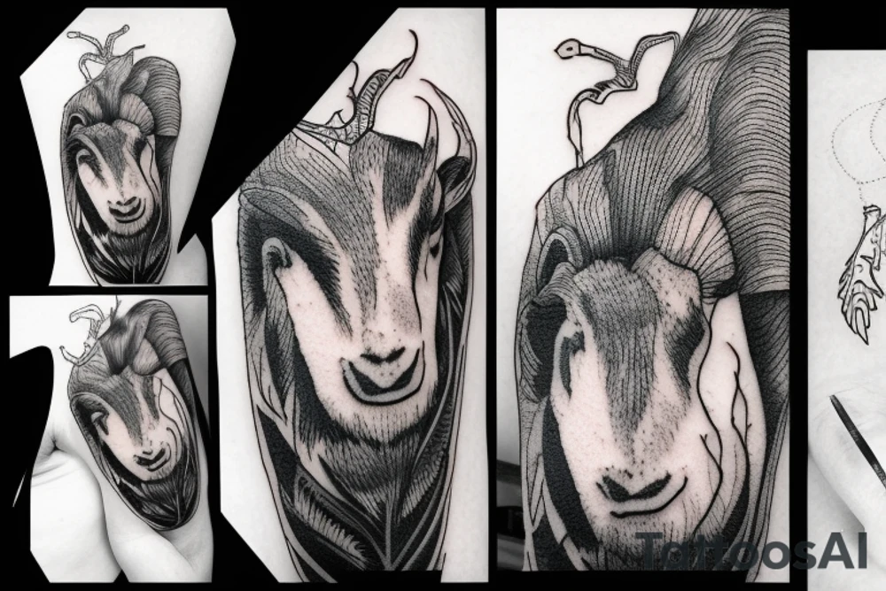 Montana mountain goat tattoo idea