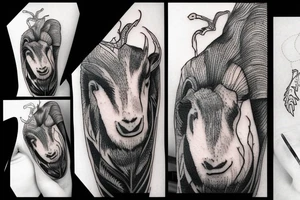 Montana mountain goat tattoo idea