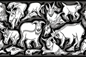 Montana mountain goat on mountain tattoo idea