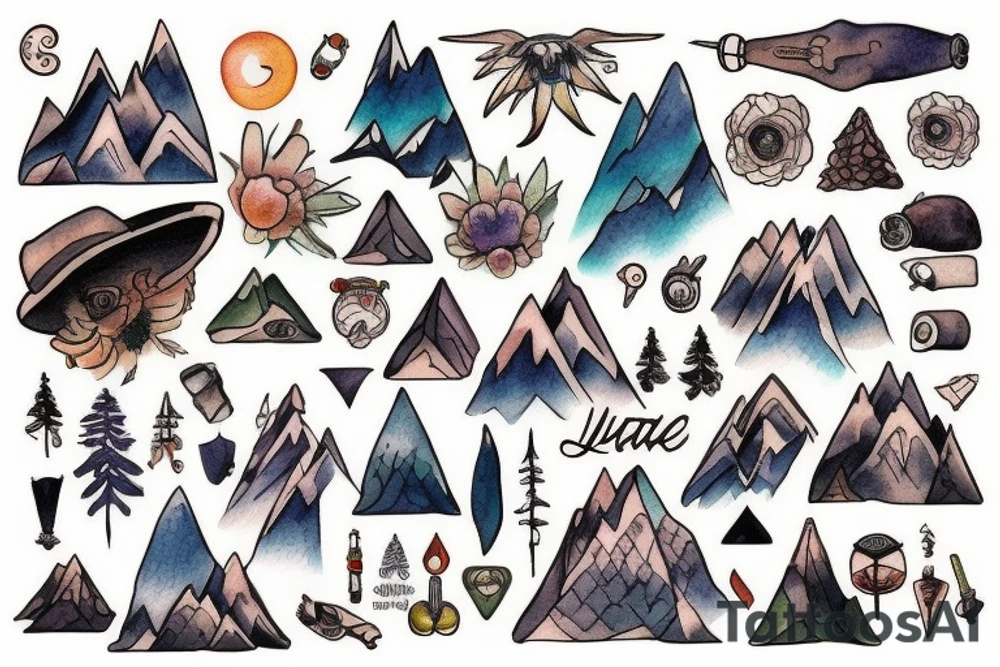 Mountains tattoo idea