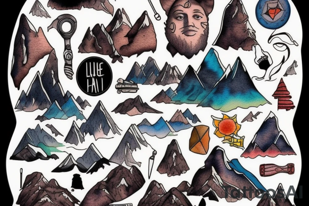 Mountains tattoo idea