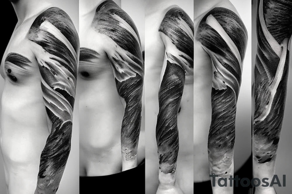 Stormy ocean tattoo idea