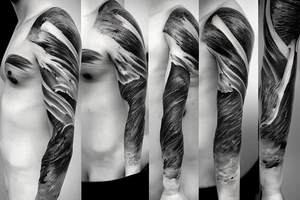 Stormy ocean tattoo idea
