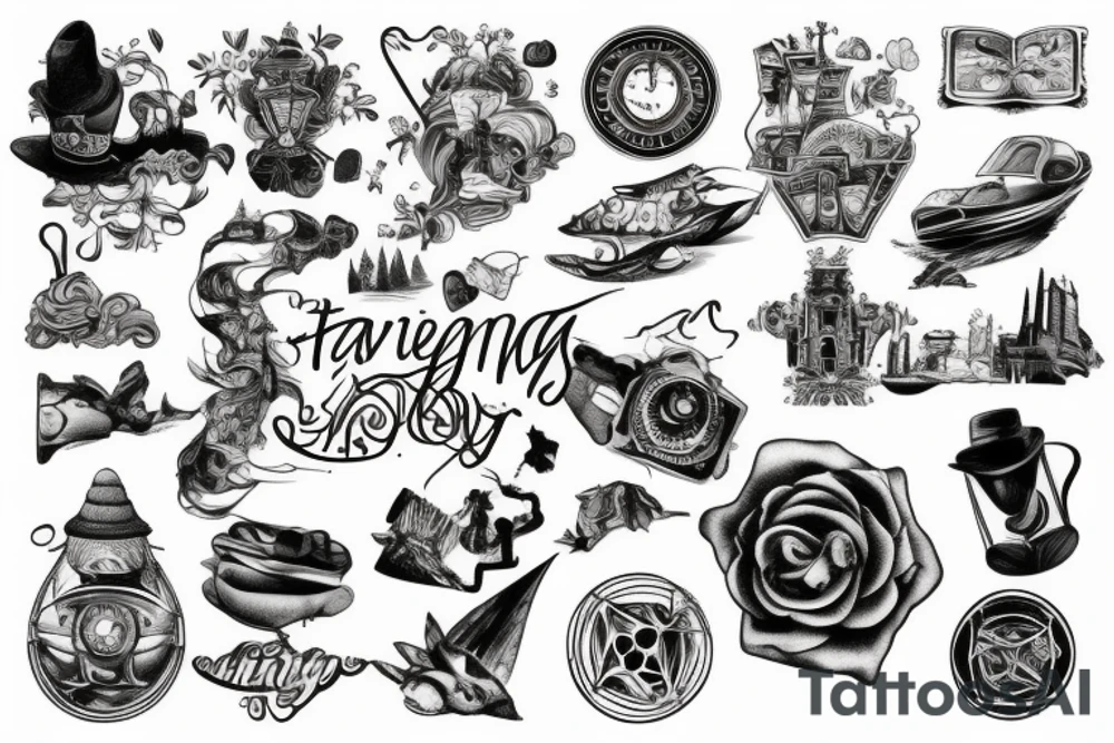 Travelling a long journey tattoo idea