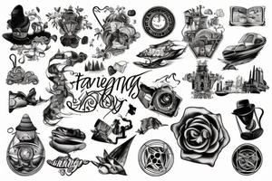 Travelling a long journey tattoo idea
