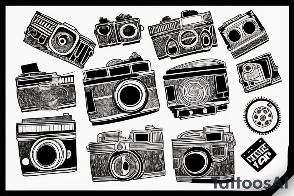 Film camera tattoo idea