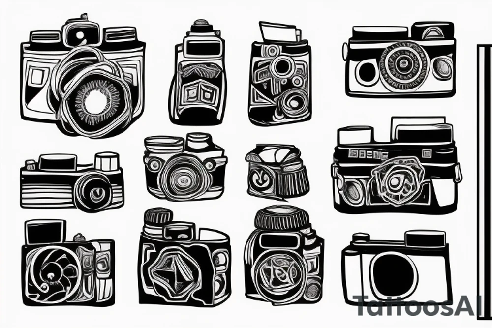 Film camera tattoo idea