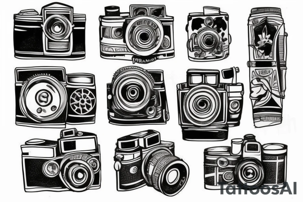 Film camera tattoo idea