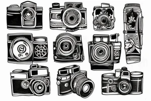 Film camera tattoo idea