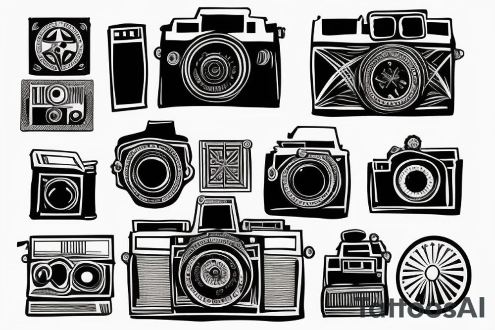 Film camera tattoo idea