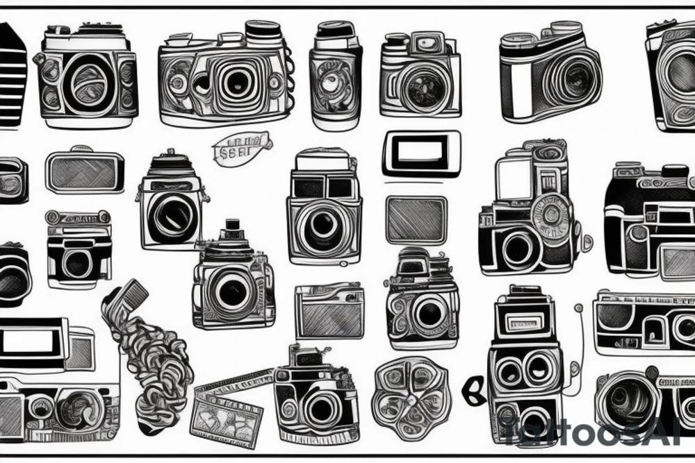 Film camera tattoo idea