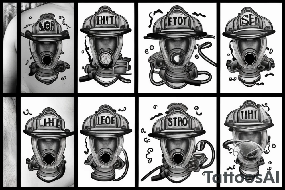 Firefighter with breathing apparatus tattoo idea